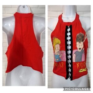 MTV Beavis and Butthead Red Grunge Shirt